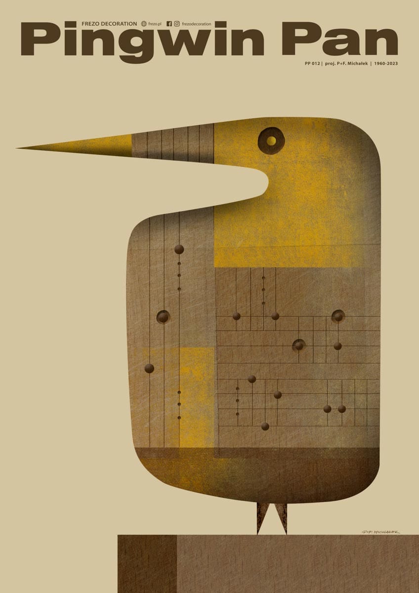 Vintage-inspired Penguin art print on fine art paper with embossed seal