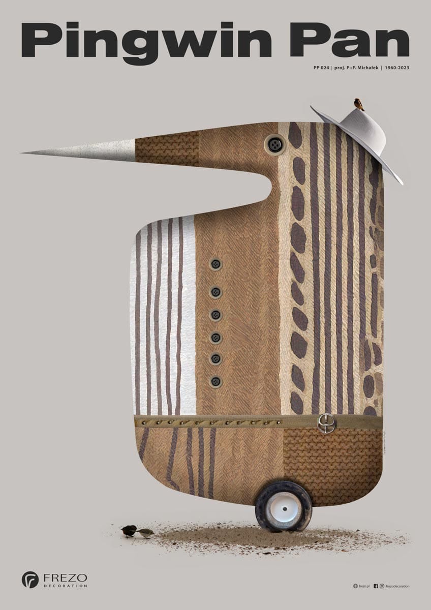 Vintage-inspired Penguin art print on fine art paper with embossed seal