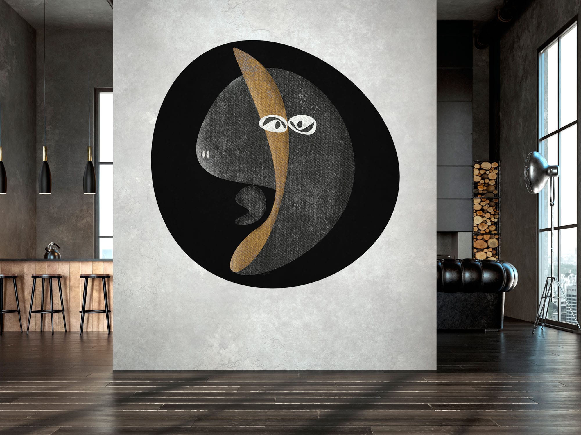 Removable wall art application on a designer cabinet - FREZO FORM