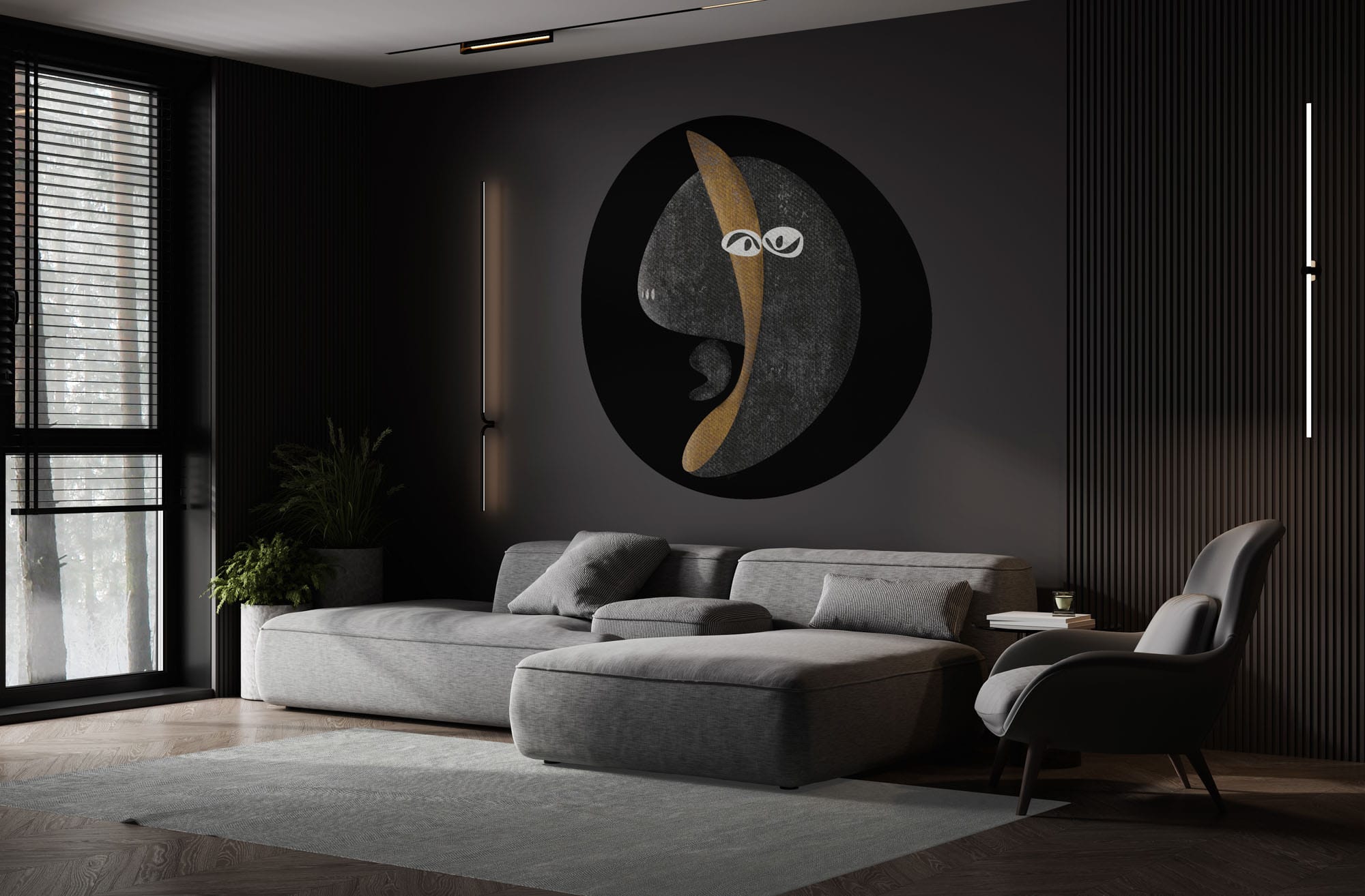 Close-up of premium self-adhesive wallpaper texture from FREZO FORM collection