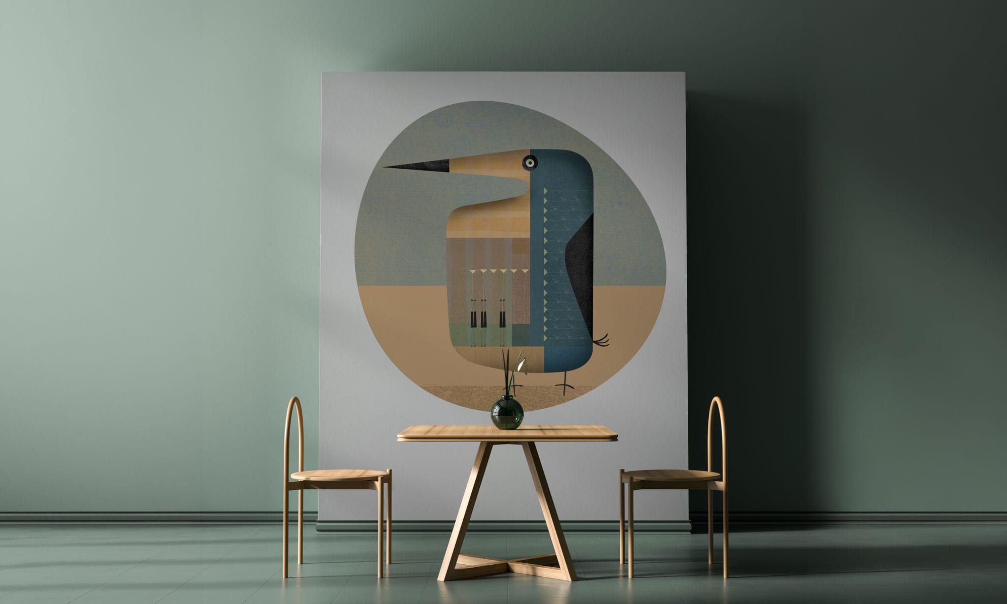 Removable wall art application on a designer cabinet - FREZO FORM
