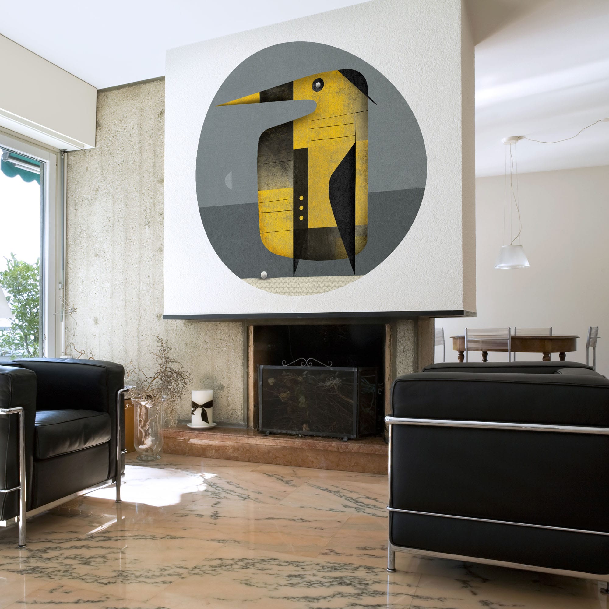 Removable wall art application on a designer cabinet - FREZO FORM