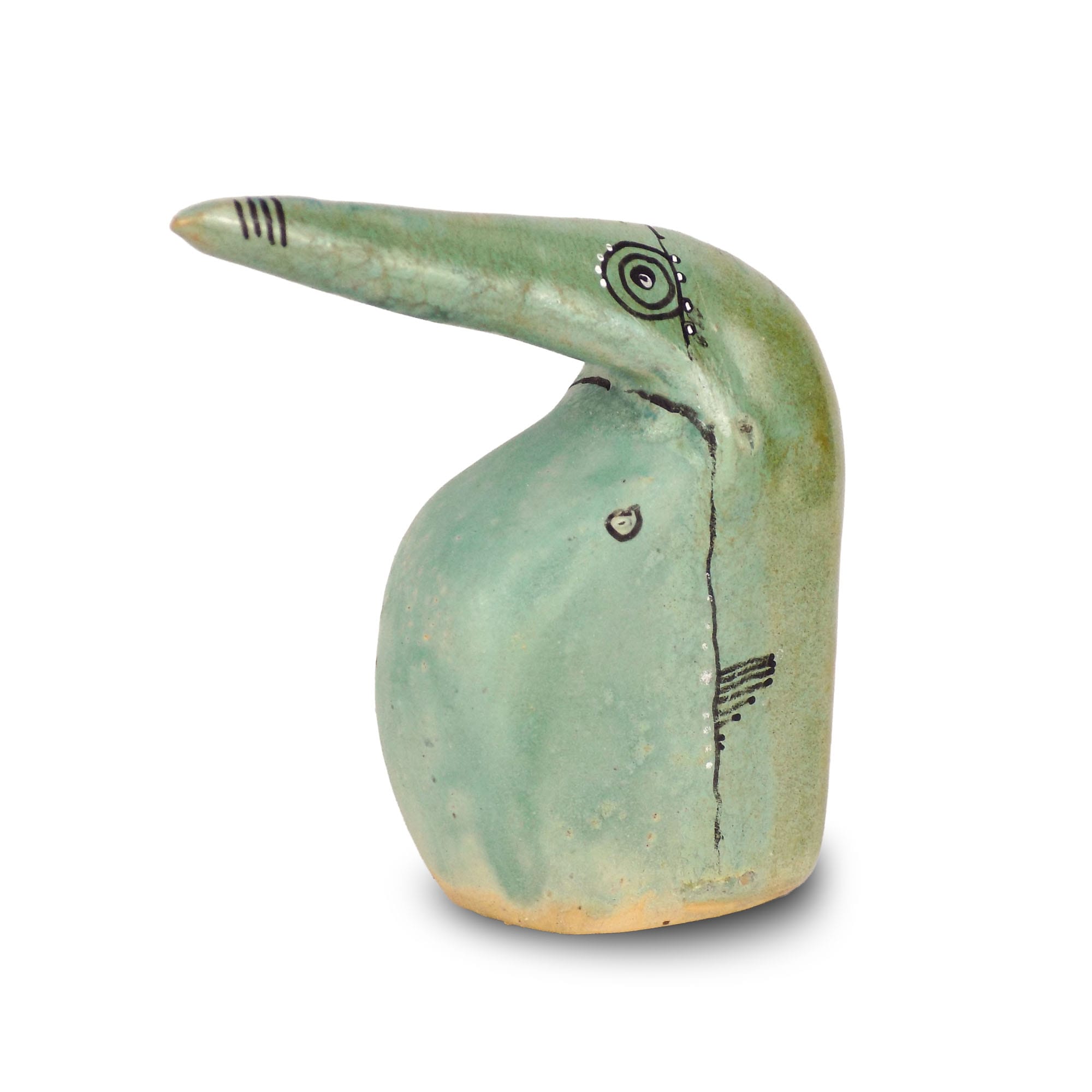 Penguin Pan - Handcrafted ceramic penguin figurine mid-century style