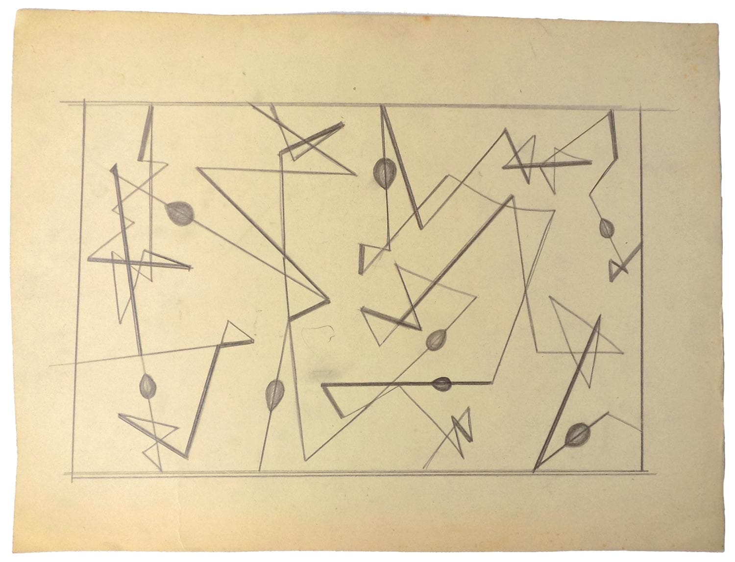 An original composition study by Franciszek Michałek from the 1960s.