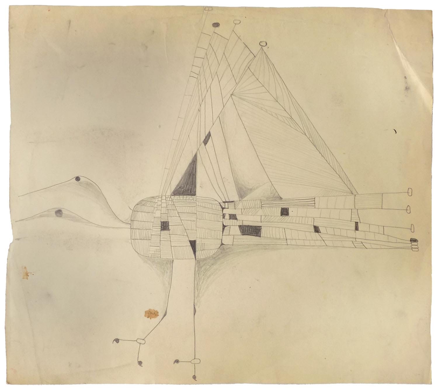 An original composition study by Franciszek Michałek from the 1960s.