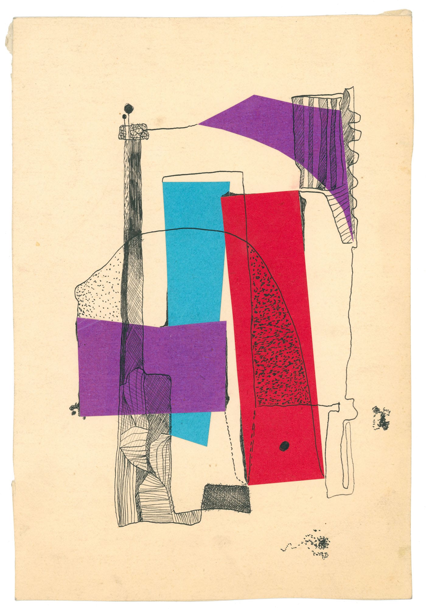 An original composition study by Franciszek Michałek from the 1950s.