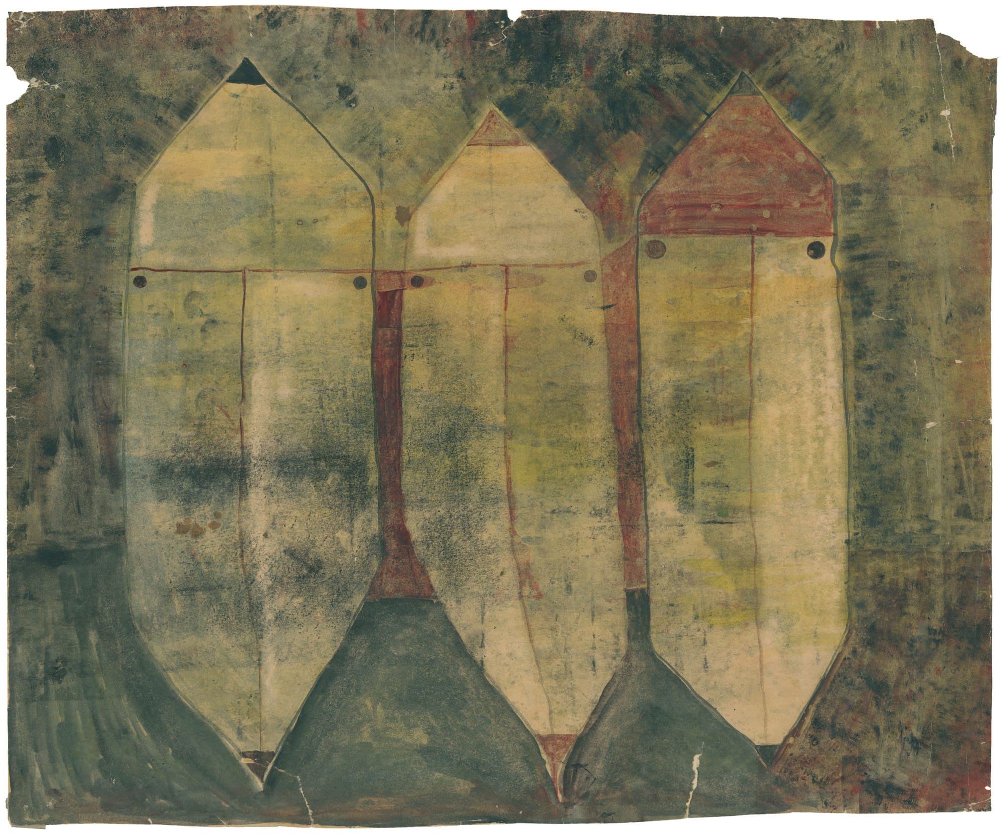 Original 1960s surrealist painting by Franciszek Michałek, dreamlike avant-garde art for Surrealismus collection.