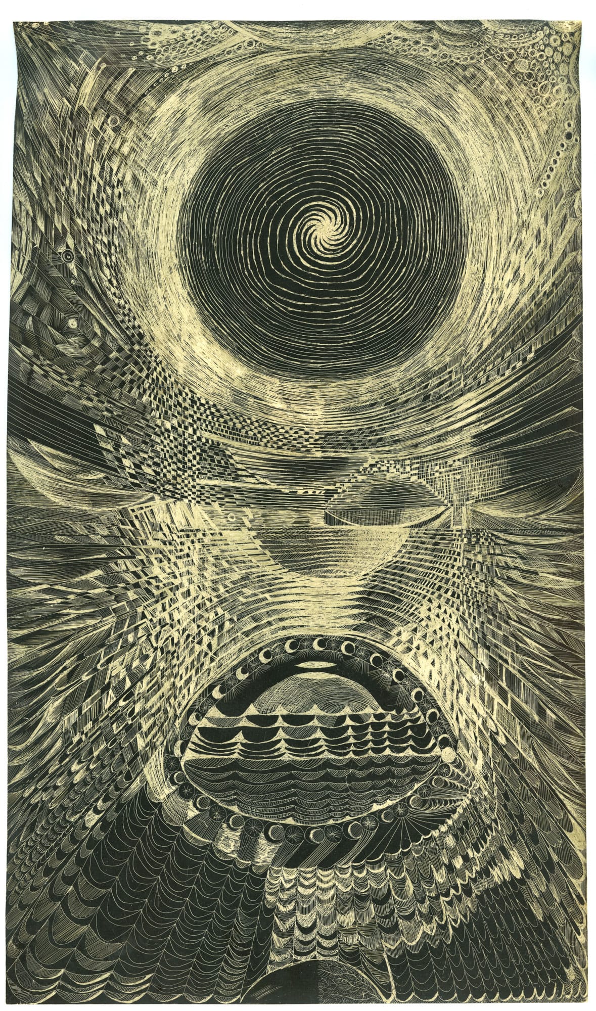 Original 1980s surrealist composition by Franciszek Michałek, dreamlike avant-garde art for Surrealismus collection.