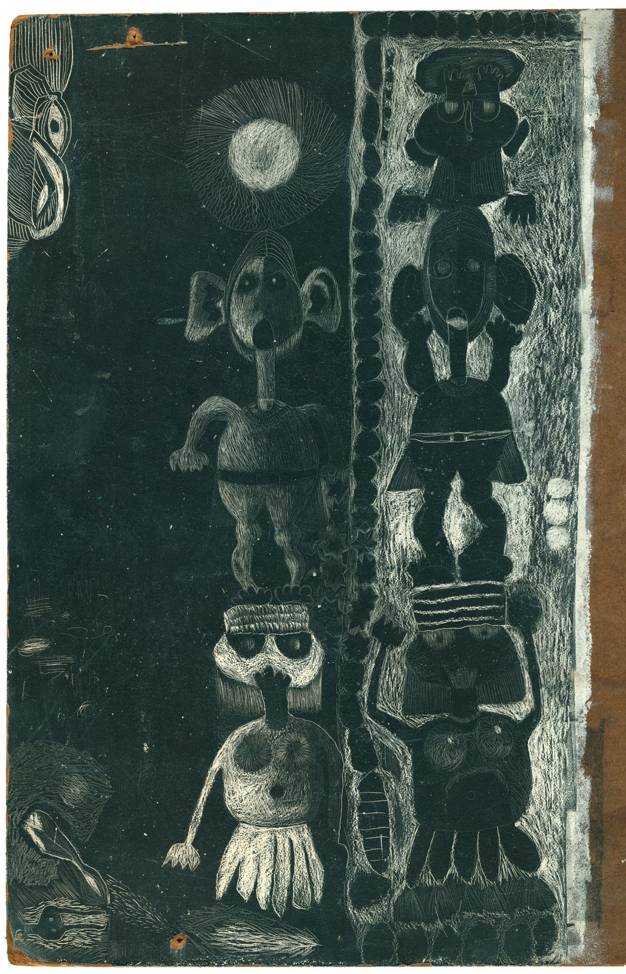 Original 1960s surrealist composition by Franciszek Michałek, dreamlike avant-garde art for Surrealismus collection.