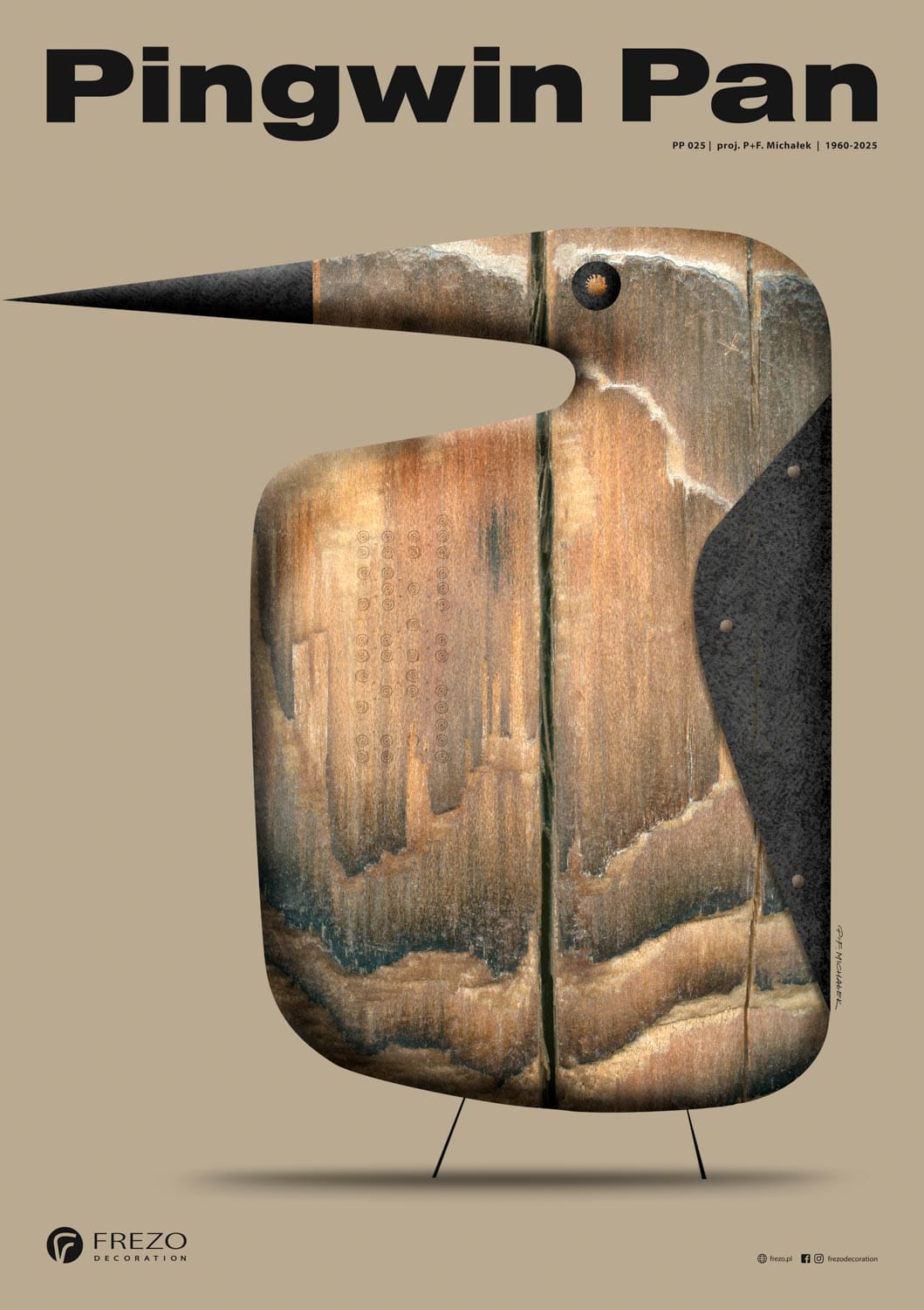 Vintage-inspired Penguin art print on fine art paper with embossed seal